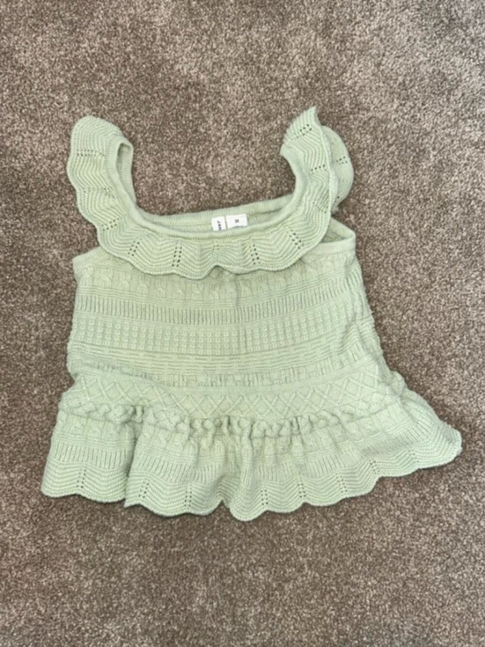 Janie & Jack Green Knit Tank Top 2T
